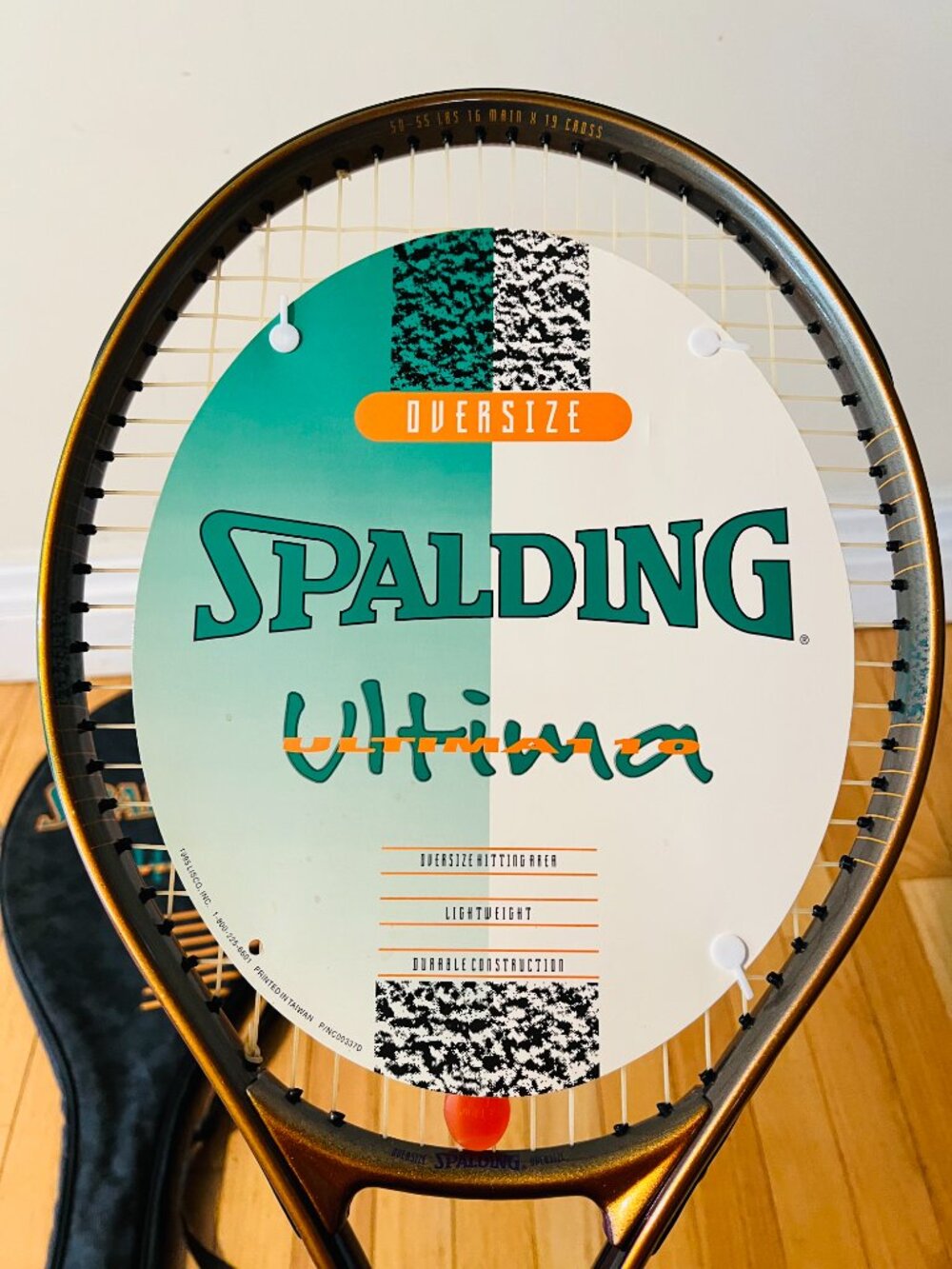 Vintage RARE New Dead Stock Spalding Tennis Racket and Case Bag - Picture 9 of 16